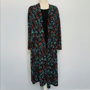 LuLaRoe Floral Sarah Long Sleeve Duster Cardigan